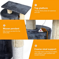Multi Level Cat House Tree Tower with Sisal Scratching Posts