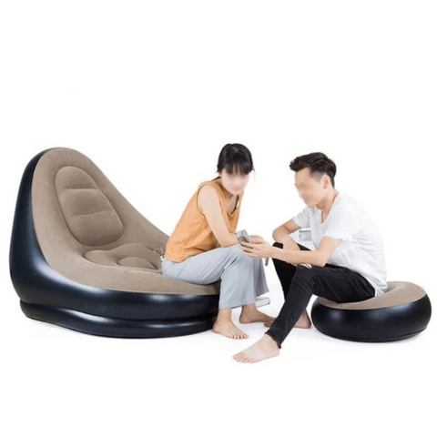 Inflatable Air Sofa Lounge Chair with Footrest