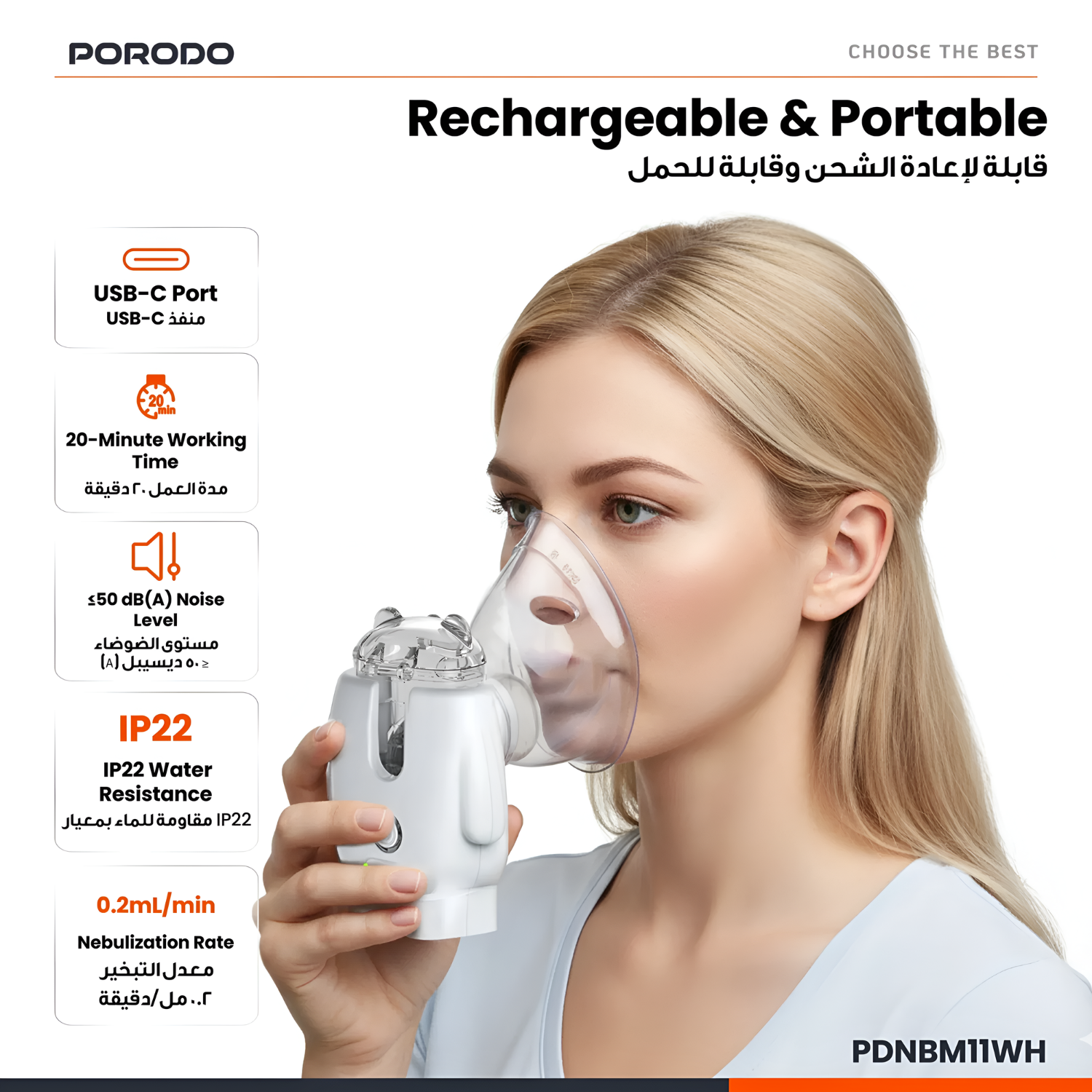 Porodo LiveOn Portable Nebulizer