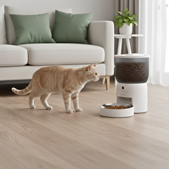 Green Lion Smart Pet Feeder for Cats with Stainless Steel Bowl