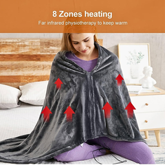 Portable USB Rechargeable Heating Outer Shawl Blanket with 3 Heating Levels