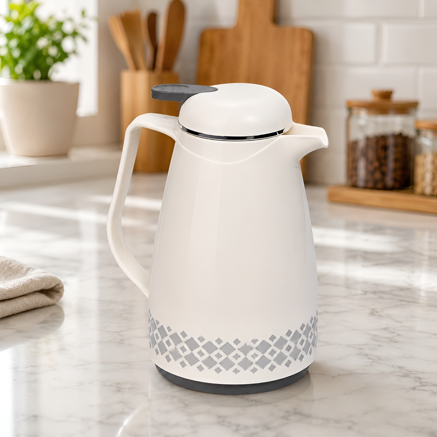 1 Liter Thermal Flask for Drinks White