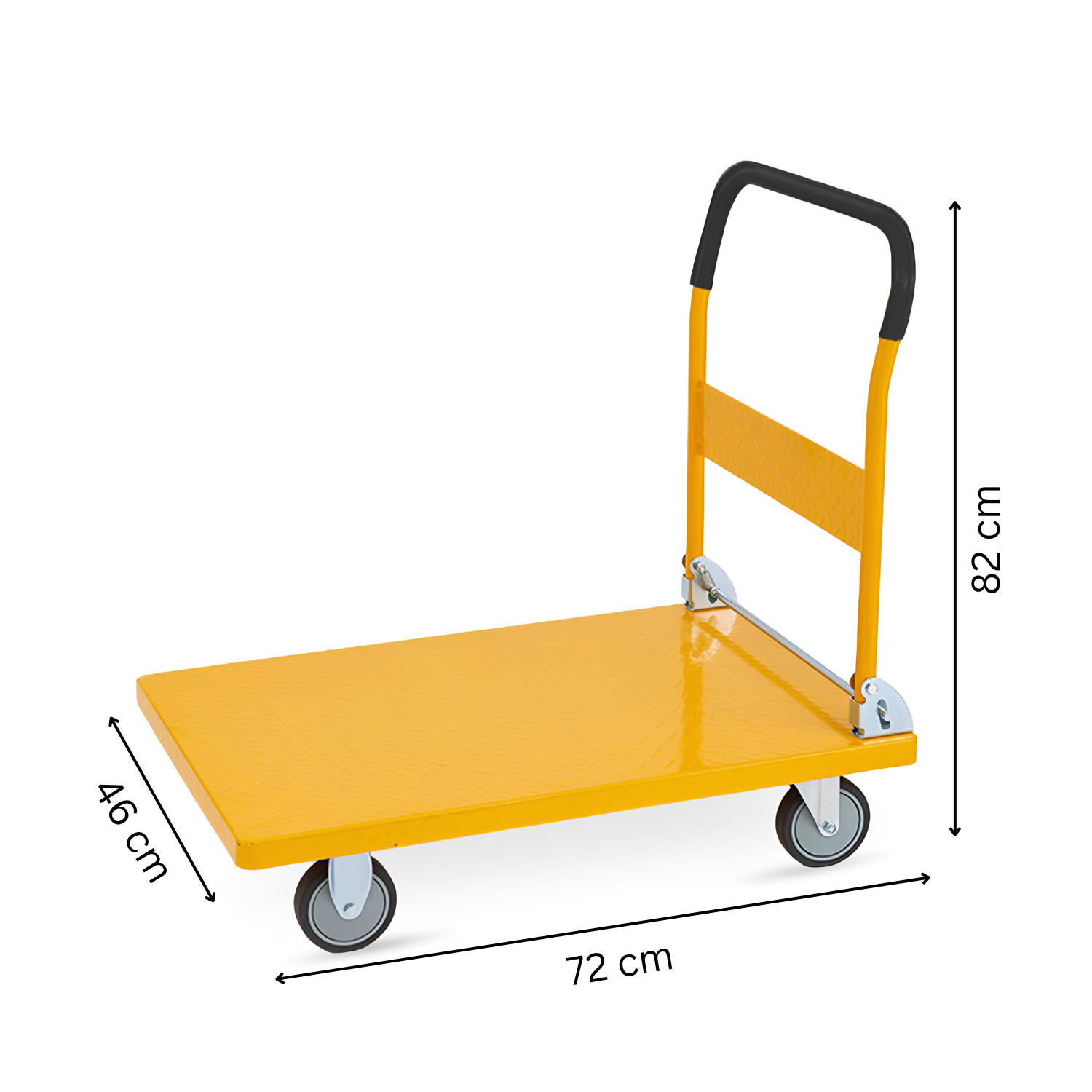Foldable Warehouse Platform Trolley 200kg with Swivel Wheels