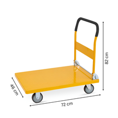 Foldable Warehouse Platform Trolley 200kg with Swivel Wheels