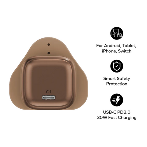 Momax 1-Charge GaN 30W Charger + 60W USB-C TO USB-C Magnetic Cable 1M
