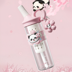 Diller 850ML Pink Bear Plastic Water Bottle for Girls