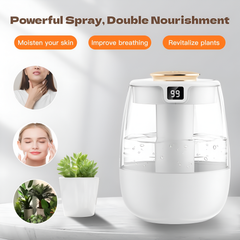 Double Spray Desktop Air Humidifier Diffuser with Night Light
