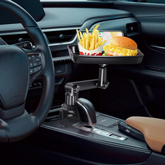 360° Adjustable Car Cup Holder Food Dining Tray with Phone Holder