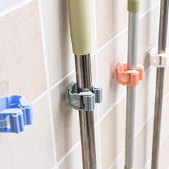 Wall Mounted Mop and Broom Holder Clip (Random Color)