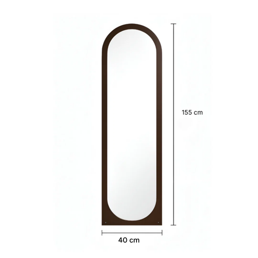 Vertical Standing Mirror with Wooden Frame 40 x 155 cm