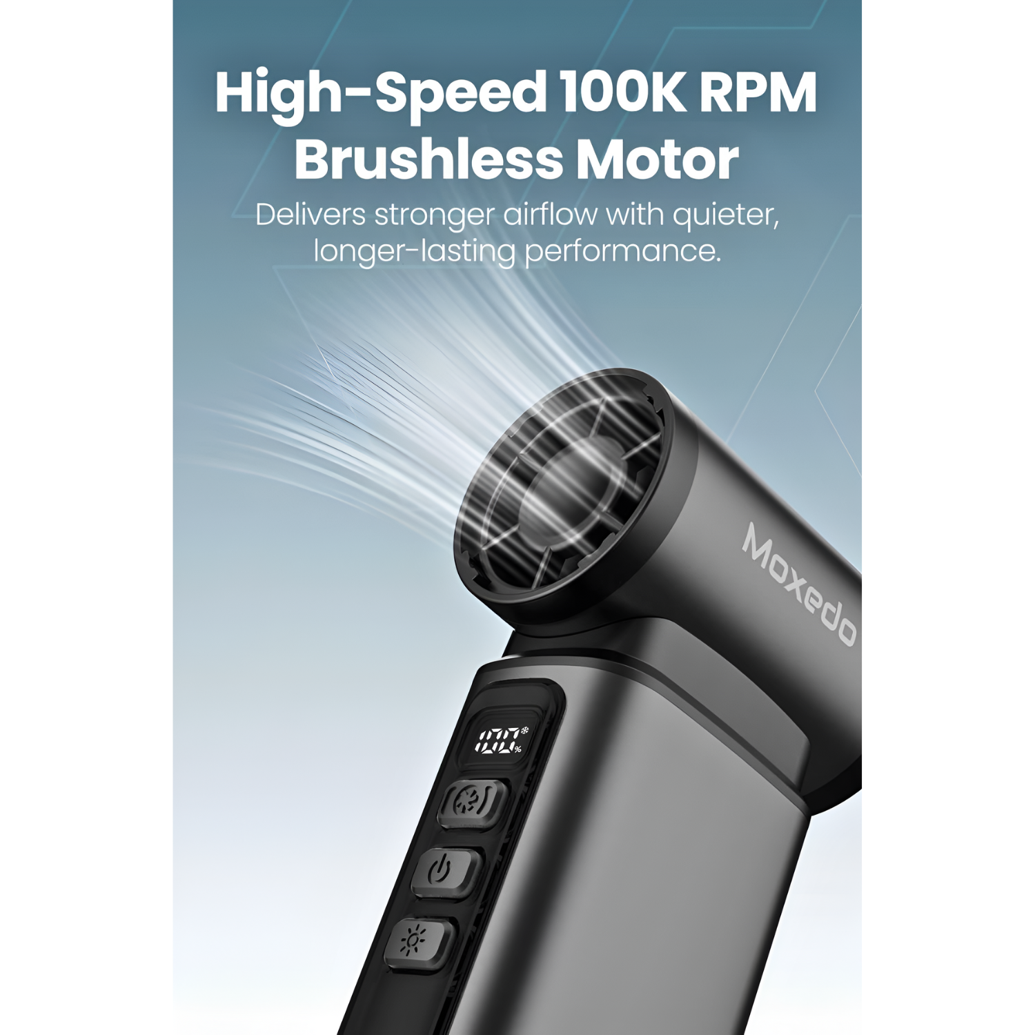 Moxedo Jetmax Mini Turbo Jet Fan with 5 Adjustable Speed Levels and LED Flash Light