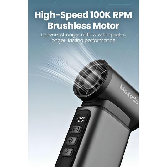 Moxedo Jetmax Mini Turbo Jet Fan with 5 Adjustable Speed Levels and LED Flash Light