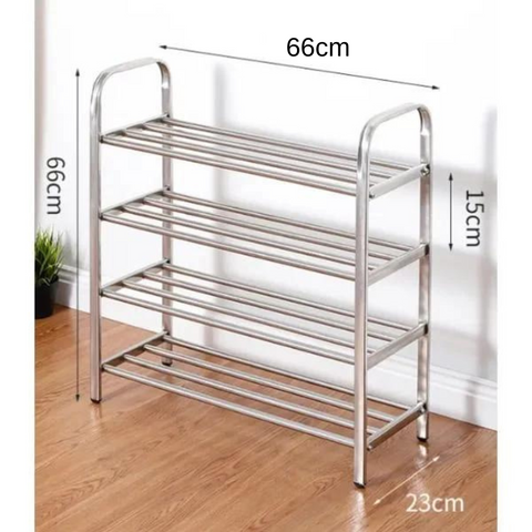 4 Layer Stainless Steel Shoe Rack