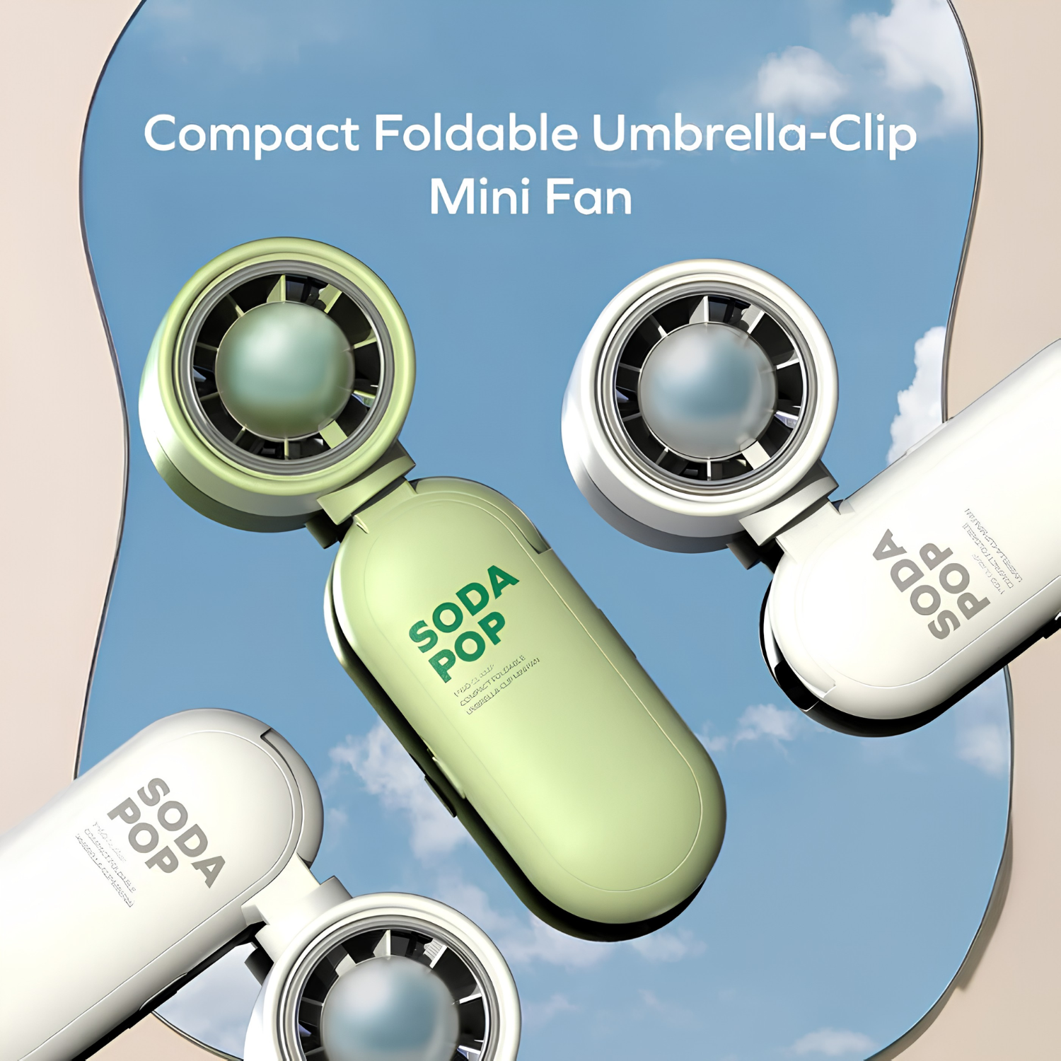 Momax 1° Go Clamp Compact Foldable Umbrella Clip Mini Fan