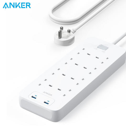 شريط طاقة USB 342 من Anker، وصلة طاقة 10 في 1 A9182K21 