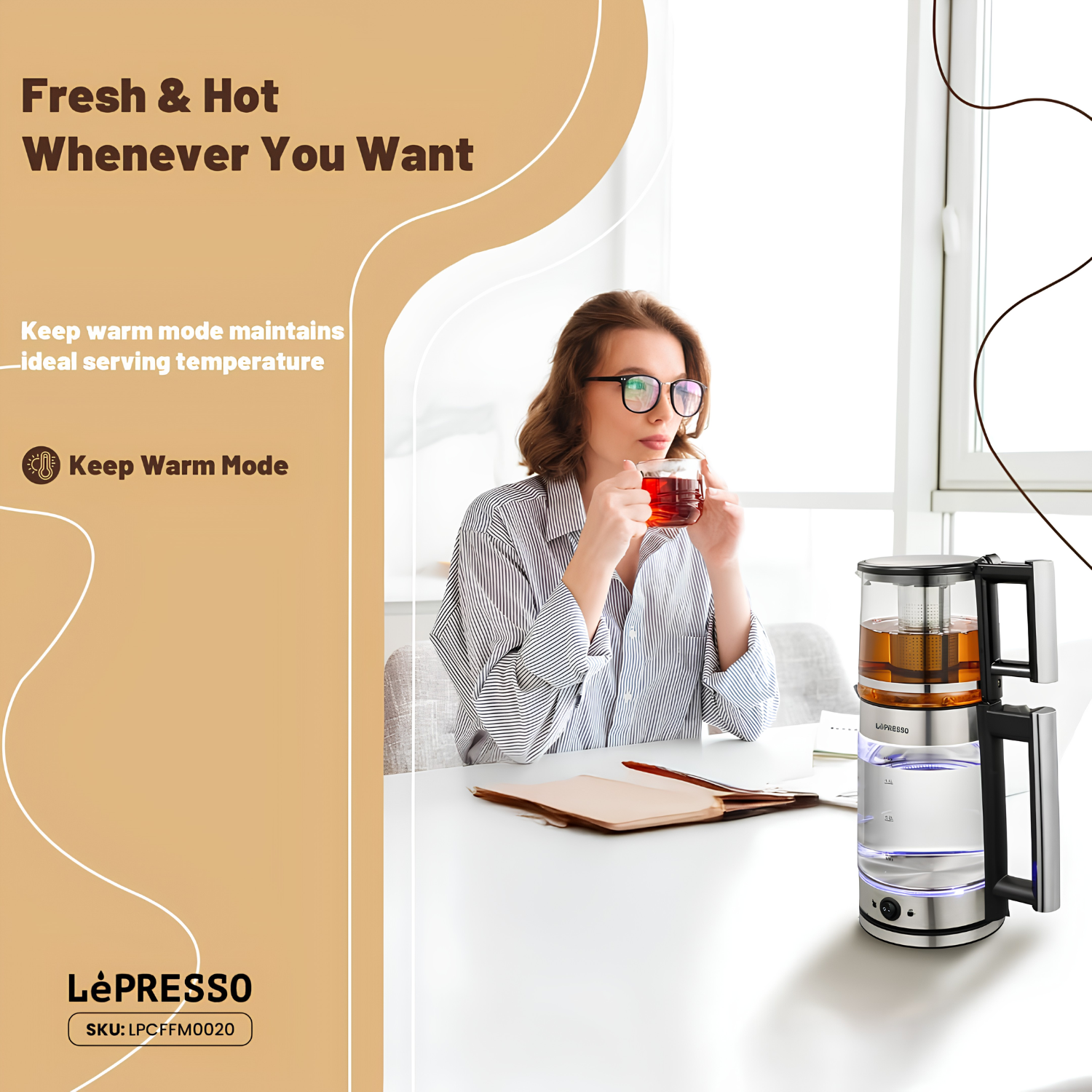 Lepresso 1.8L Turkish Tea Maker with Teapot