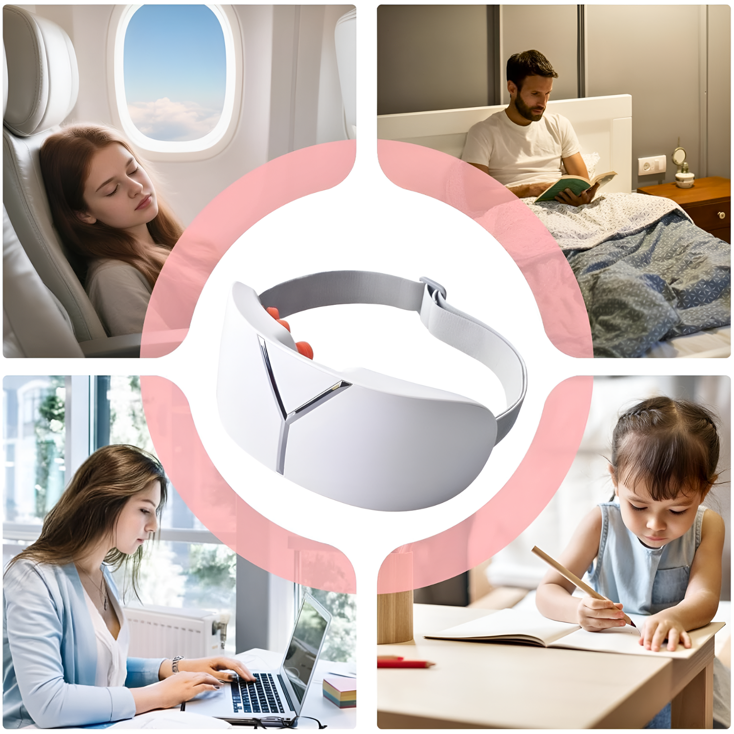 Smart Eye Massager Sleep Mask ,Rechargeable Eye Relaxation Device