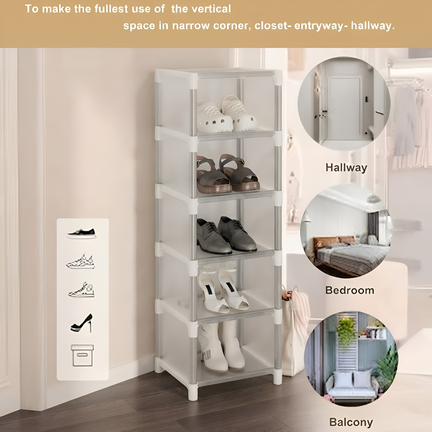 6 Layer Simple Membrane Shoe Rack