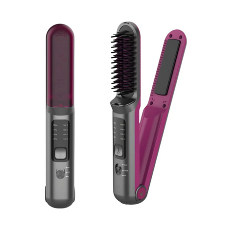 Cordless 2 IN 1 Hair Straightener Brush