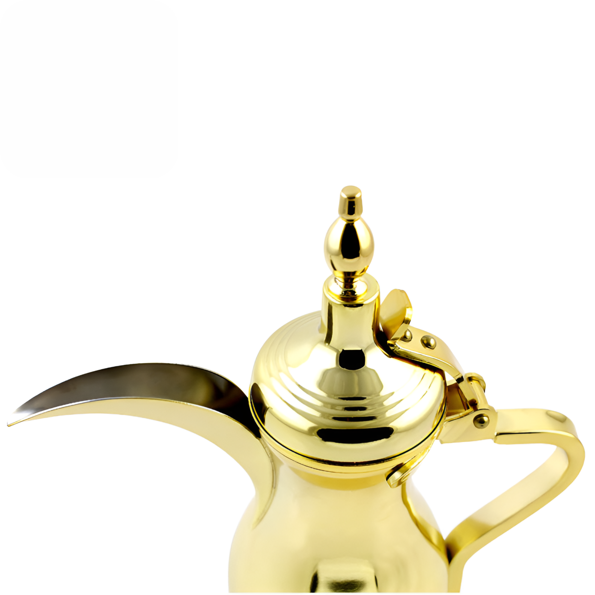 Stainless Steel Dallah Golden Arabic Coffee Pot 32oz