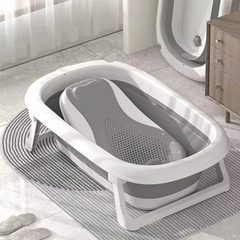 5 IN 1 Folding Baby Bathtub Set with Washbasin, Bucket and Water Ladle