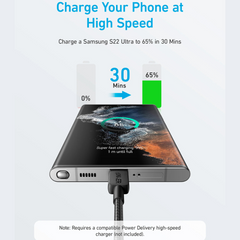 كابل Anker 322 USB C إلى USB C (مضفر بطول 3 أقدام)