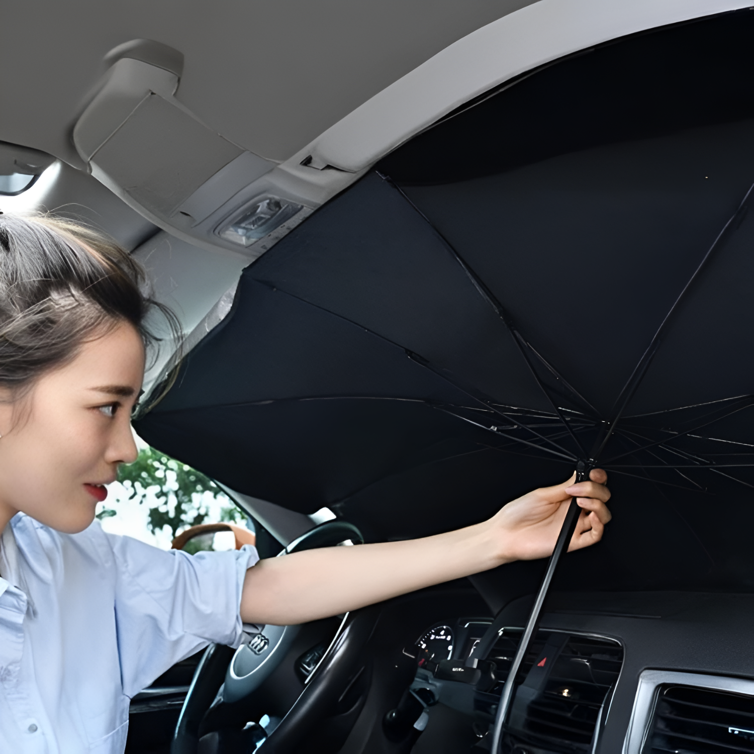 Green Lion Car Windshield Sunshade Umbrella