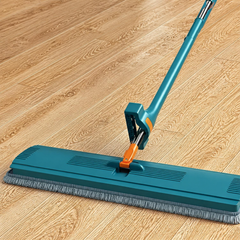 Flat Microfiber Floor Mop with 45 cm Cleaning Head and 2 Extra Pads