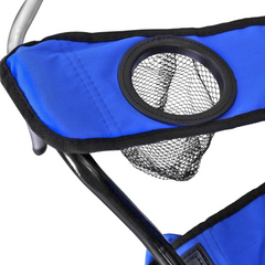 Folding Chairs with Removable Umbrella and Thermal Cooler Storage Bag for Camping, Beach, Fishing