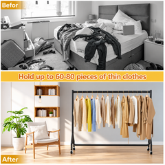 Heavy Duty Clothes Rack with Wheels