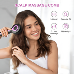Wireless USB Rechargeable Scalp Massager Comb with Oil Applicator