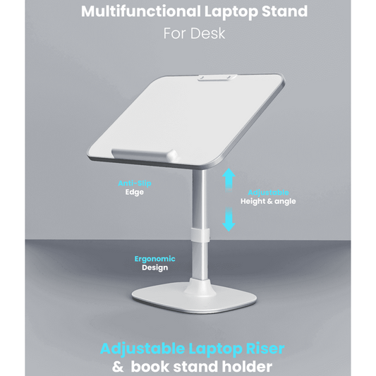 Moxedo Multi-functional Height Adjustable Riser Desk Stand for Reading Books, Laptop, MacBook, Tablets