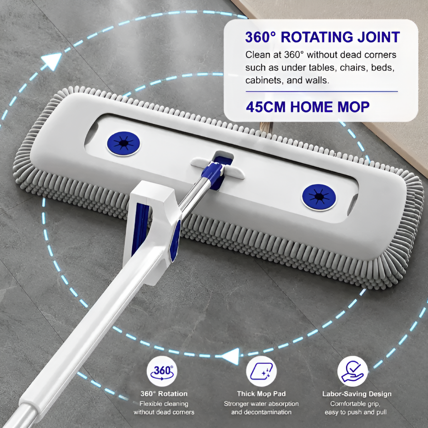 Foldable Flat Mop Bucket Set with Self Wringing Microfiber Cleaner