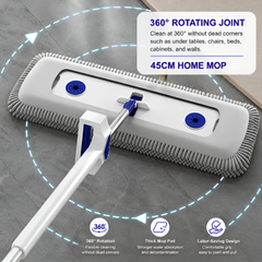 Foldable Flat Mop Bucket Set with Self Wringing Microfiber Cleaner