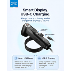 Brave BEB-01 Portable Bidet, Handheld Electric Personal Hygiene Sprayer with Hose