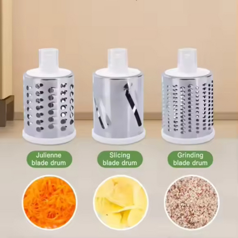 Manual Vegetable Cutter - Rotary Vegetable Slicer Shredder Chopper Machine