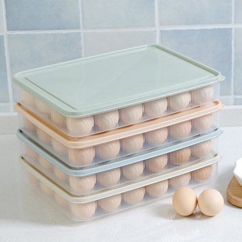 24 Grid Egg Fresh Keeping Storage Box for Kitchen & Refrigerator