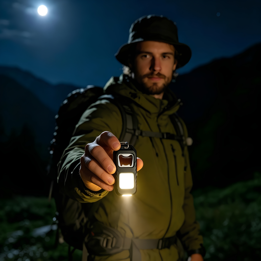 Multifunctional COB Keychain Light with Magnetic Base and Bottle Opener