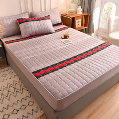 Quilted Waterproof Fitted Size Mattress Protector Bed Sheet with 2 Pillow Cases Color 1