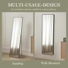 Rectangular Floor Standing Mirror with Stand