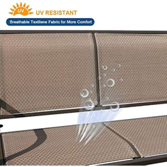 Outdoor Patio Garden Steel Rocking Chair Loveseat, 2 Person Swing Glider Chair