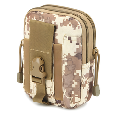 Tactical Waist Pouch with Survival Kit for Camping, Trekking and Outdoor Khaki