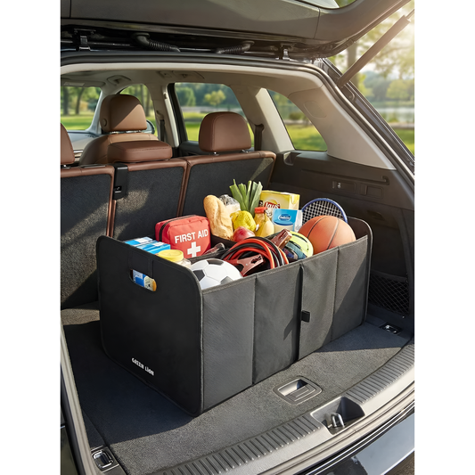 Green Lion 40L Foldable Dual Compartment Car Trunk Organizer Storage