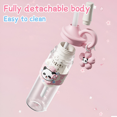Diller 850ML Pink Bear Plastic Water Bottle for Girls