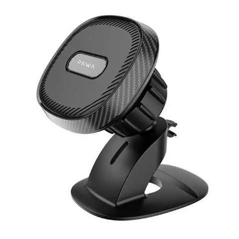 PAWA 360° Magnetic Car Mobile Phone Holder, 2 IN 1 Car Mount with Six Rubidium Magnet - Black