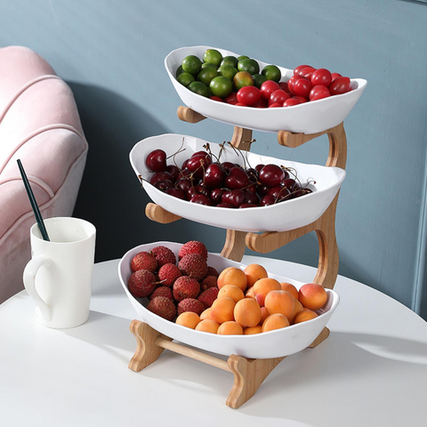3 Layer Creative Modern Fruit Serving Bowl, Snack Plate, Dried Nuts Basket