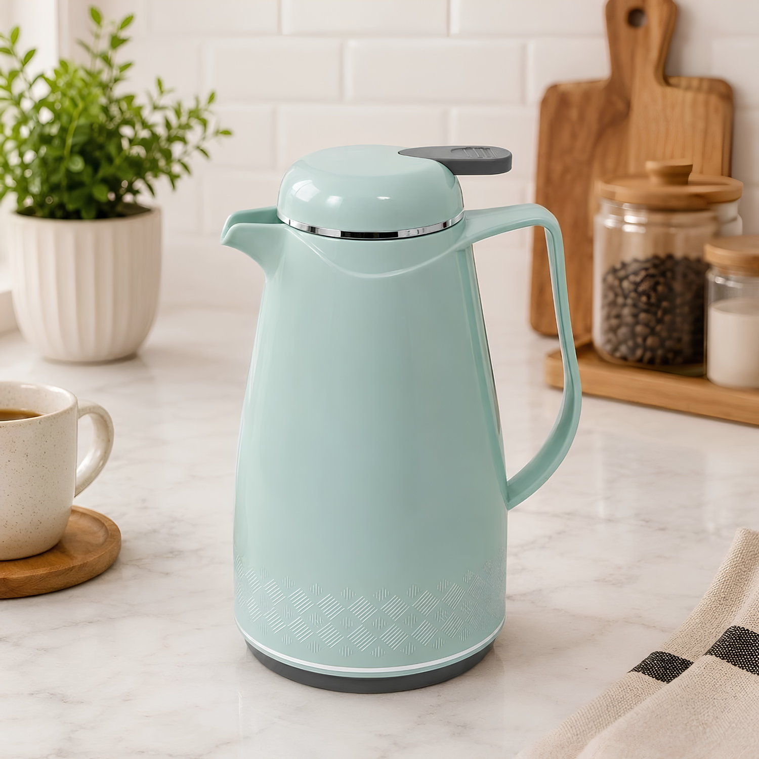 1 Liter Thermal Flask for Drinks White