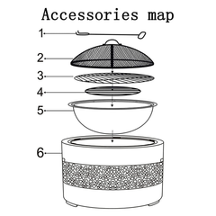 Outdoor Fire Pit with Artificial Stone Edging 56 x 56 x 36 cm