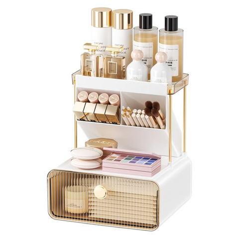 Detachable Cosmetics & Vanity Makeup Organizer with Drawer