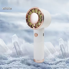 Portable Handheld Personal Pocket Fan 0808, 500mAh USB C Rechargeable White